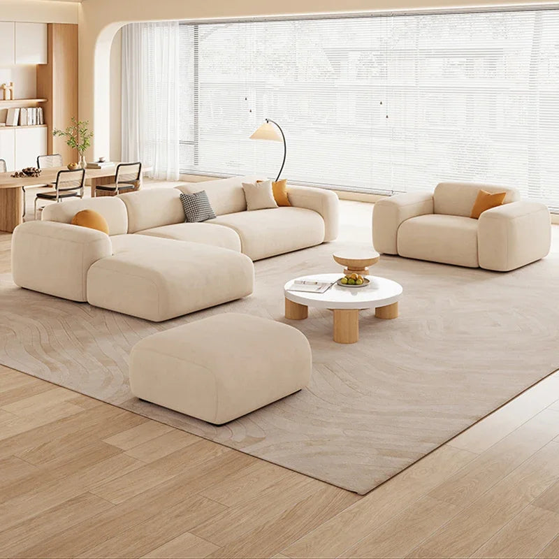 Minimalist Modern Lounge Sofa Set - 3-Piece Comfortable Living Room Furniture for Small Spaces | Perfect for Apartments, Condos & Cozy Home Decor