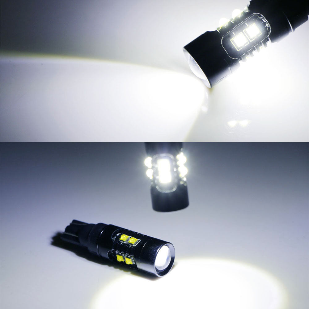 50W High Power CREE T10 LED Bulbs - Super Bright 912 921 T15 Replacement Bulbs for Car Backup Reverse Lights | Perfect for Night Driving & Parking Safety