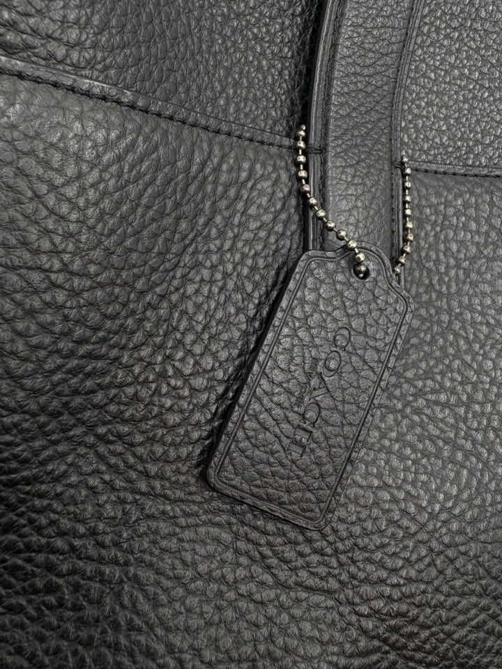 Coach Hampton Leather Day Briefcase for Men & Women | Premium Genuine Leather Work Bag | Professional Office Briefcase, Business Travel & Commuting