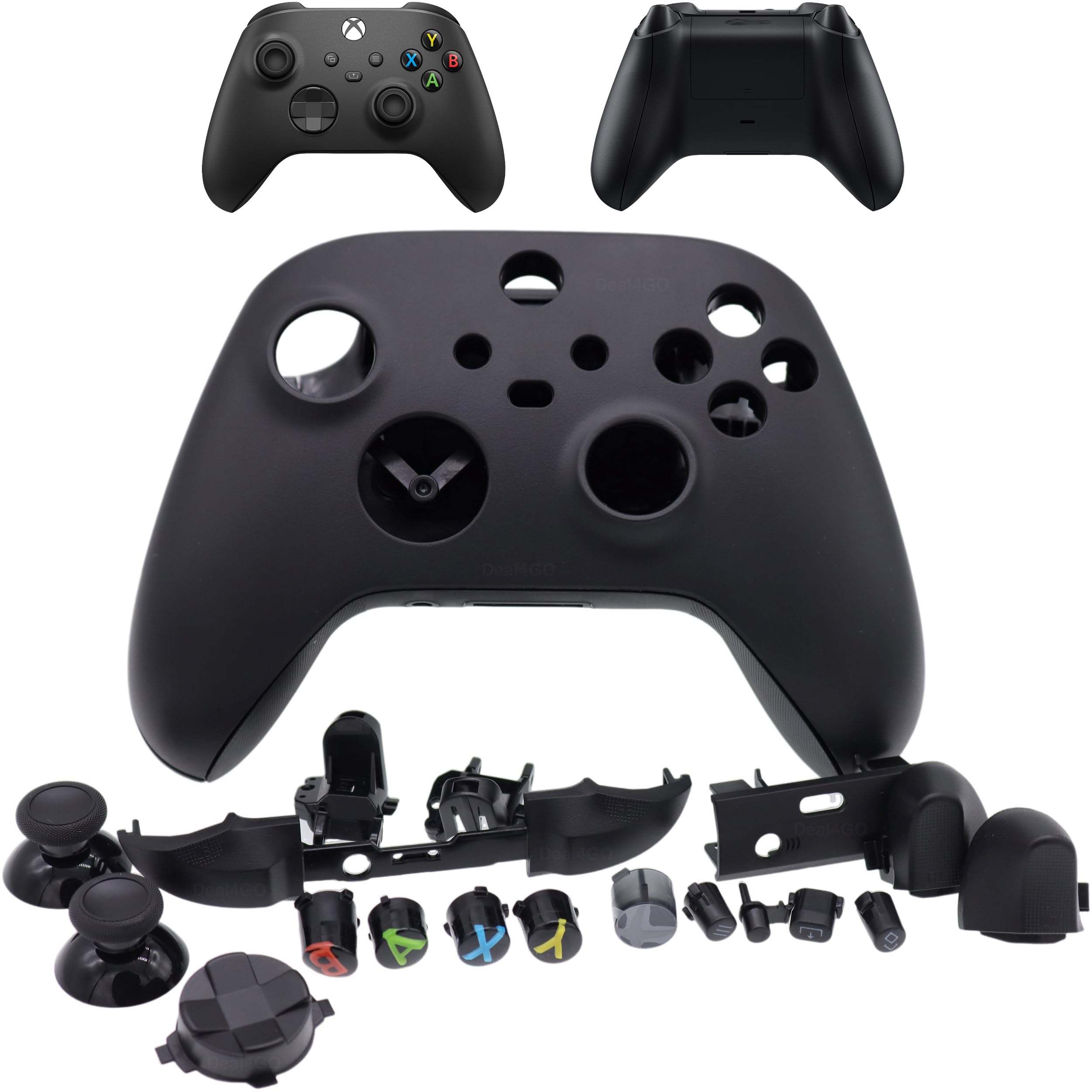 Premium Xbox Series X|S Controller Replacement Kit - Full Housing Set with Triggers, Thumbsticks, Bumper & D-Pad (Black) | Perfect for Gaming Enthusiasts & DIY Repairs | Enhance Your Xbox Gaming Experience