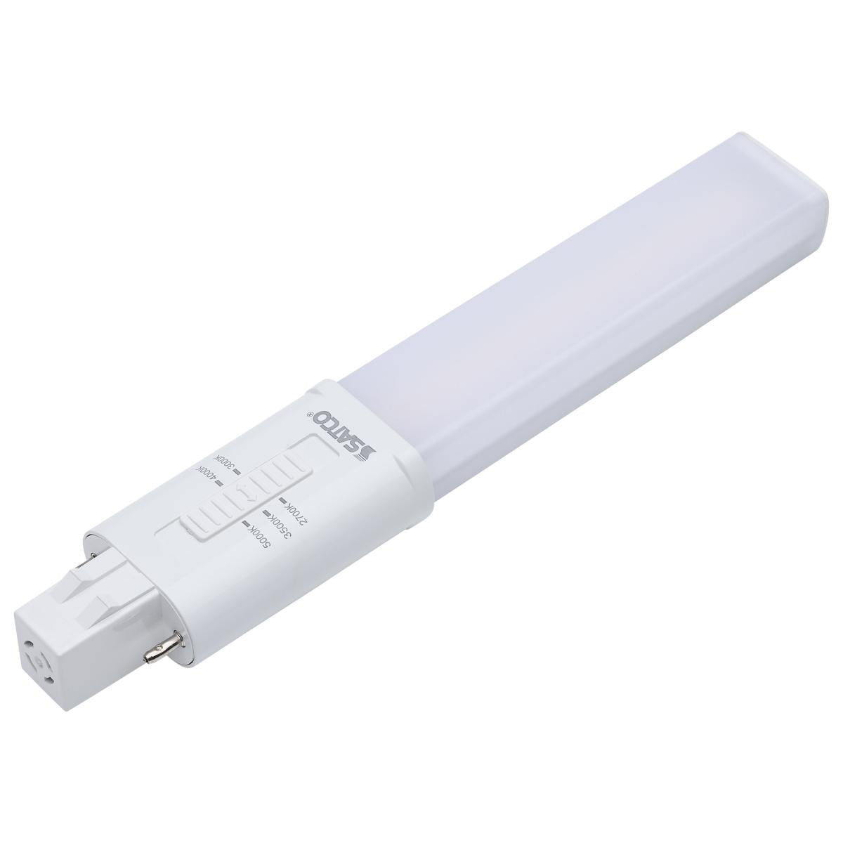 2 Pin PL LED Bulb - 6W, 650 Lumens, Ballast Bypass, 2700K-5000K Color Temperature, GX23 Base - Energy Saving Light for Home, Office & Commercial Spaces
