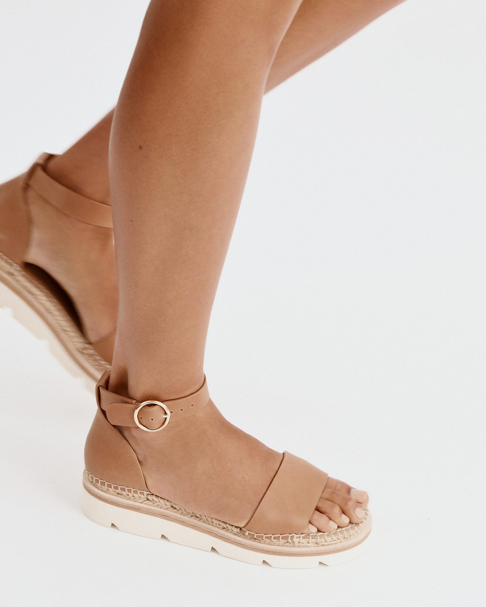 IVY Women's Flat Sandals - Genuine Tan Leather Comfortable Slides for Casual Wear, Beach & Summer Outfits
