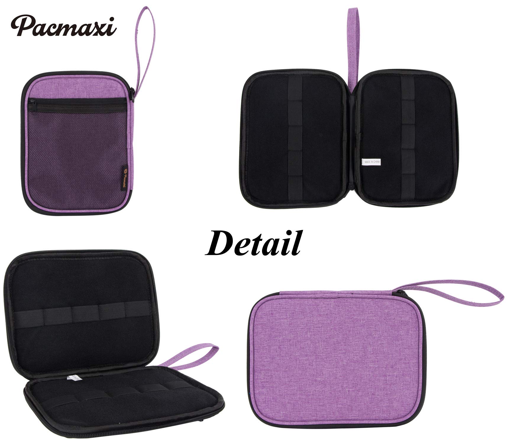 PACMAXI Watch Band Storage Organizer - Holds 10 Watch Straps, Travel-Friendly Watch Band Carrying Case with Zipper Closure, Durable Watch Accessories Organizer (Purple) - Perfect for Travel, Home Storage & Watch Collection Organization