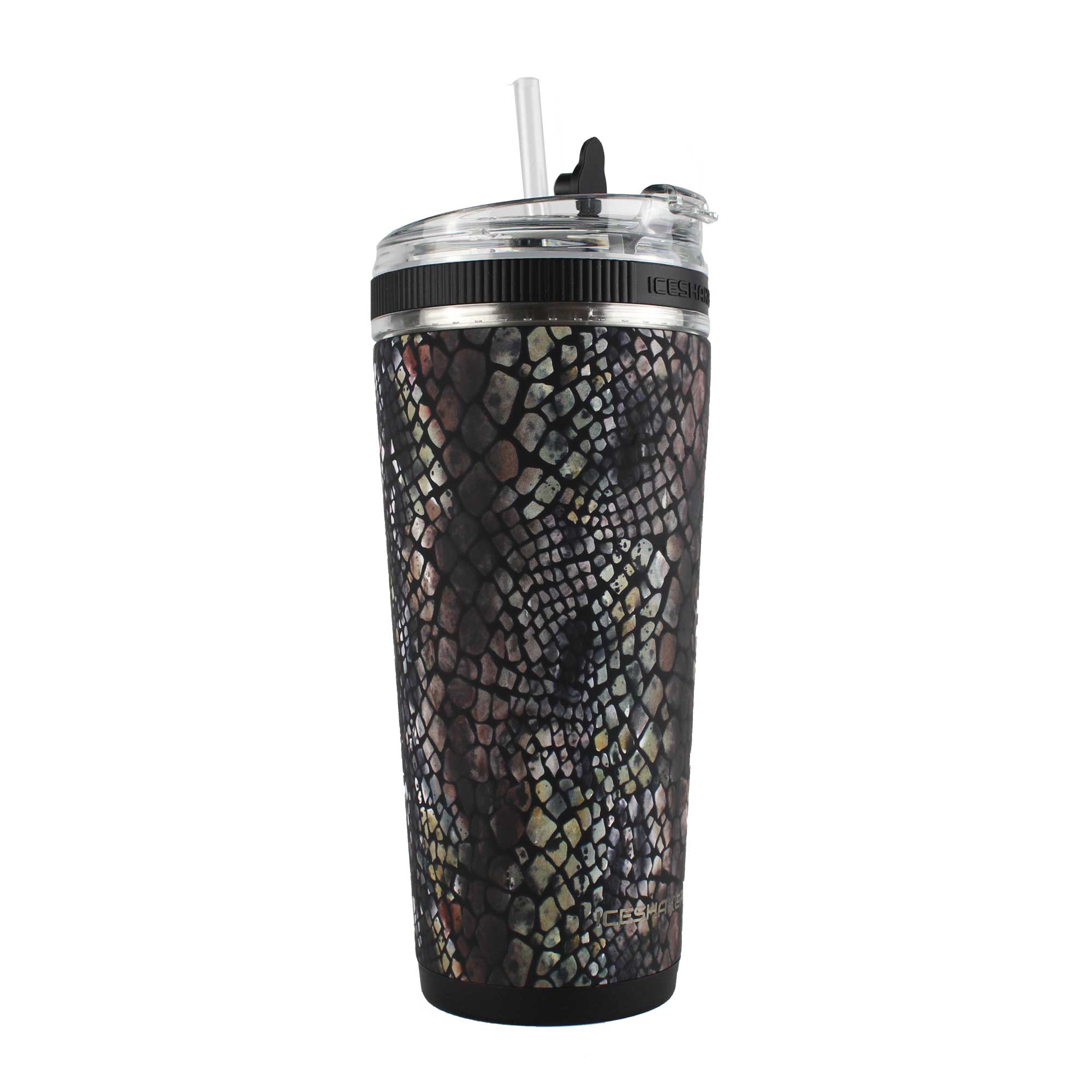 26oz Flexible Water Bottle with Snakeskin Design - Leak Proof, BPA Free, Ideal for Gym, Hiking, and Outdoor Activities