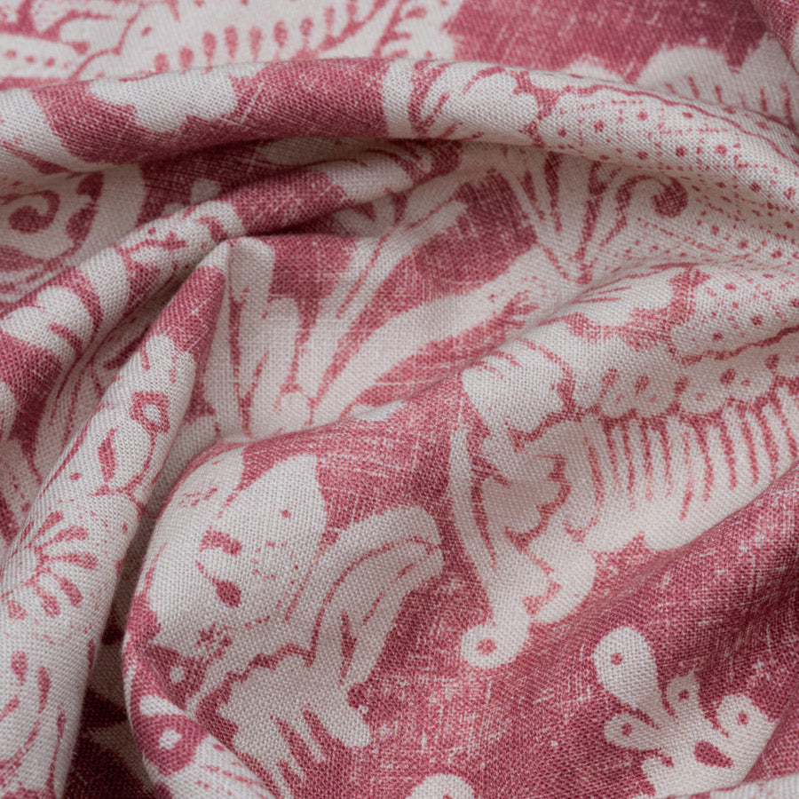 Hattingley Linen & Coral Fabric Swatches - Premium Textile Samples for Home Decor, Upholstery, and DIY Projects