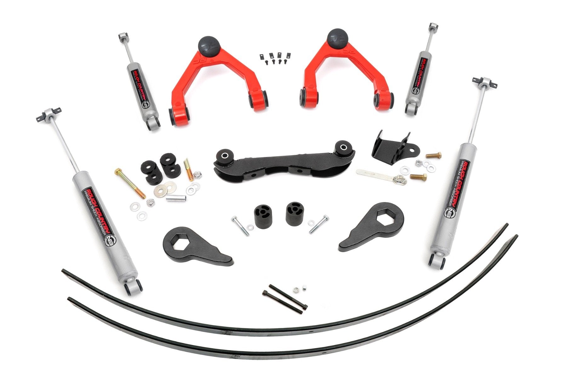2-3 Inch Lift Kit with Rear Add-A-Leaf (AAL) for Chevy C1500/K1500 4WD Trucks & SUVs (1988-1999) - 17030RED - Off-Road Upgrade for Enhanced Ground Clearance & Towing Capacity