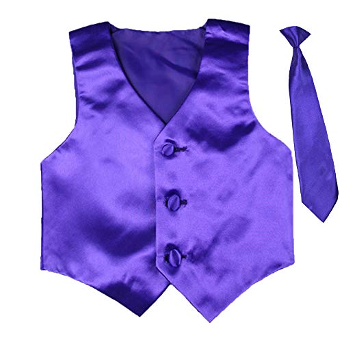 Satin Color Necktie & Vest Only