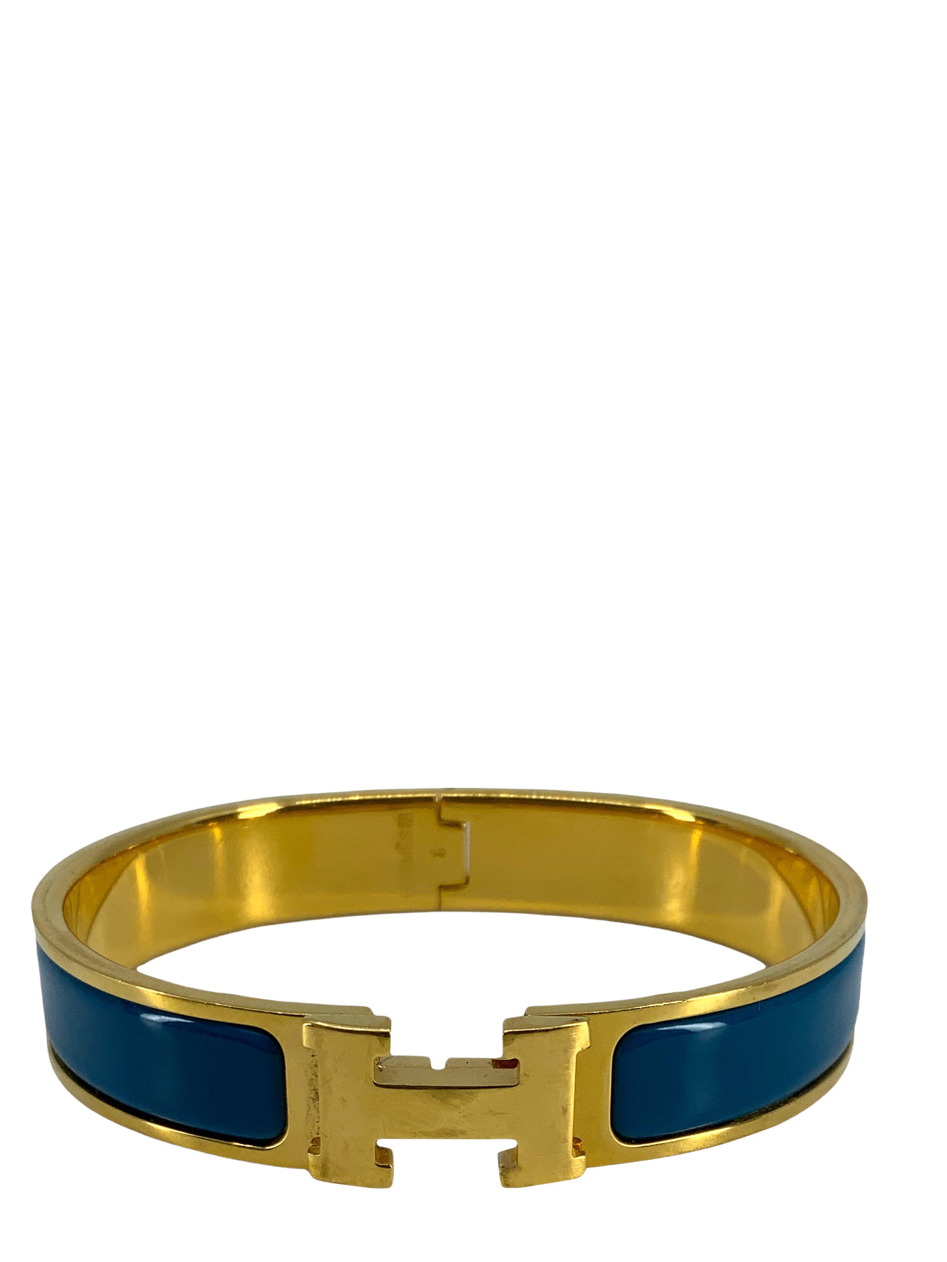 Hermes Narrow Clic Clac H Bracelet GM - Luxury Gold Bangle for Women, Fashionable French Designer Jewelry for Everyday Wear & Special Occasions