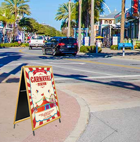 18x18 Wood A-Frame Sign Holder with 1 1/4