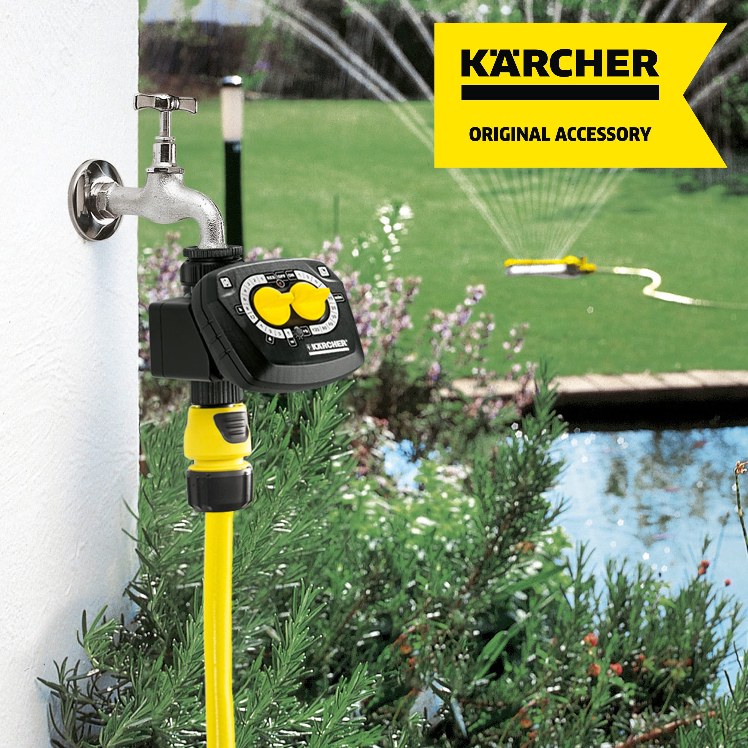 Kärcher 26451740 Smart Watering Timer - Automatic Garden Irrigation System for Lawns, Plants & Flowers | Outdoor Use with Hose Connection