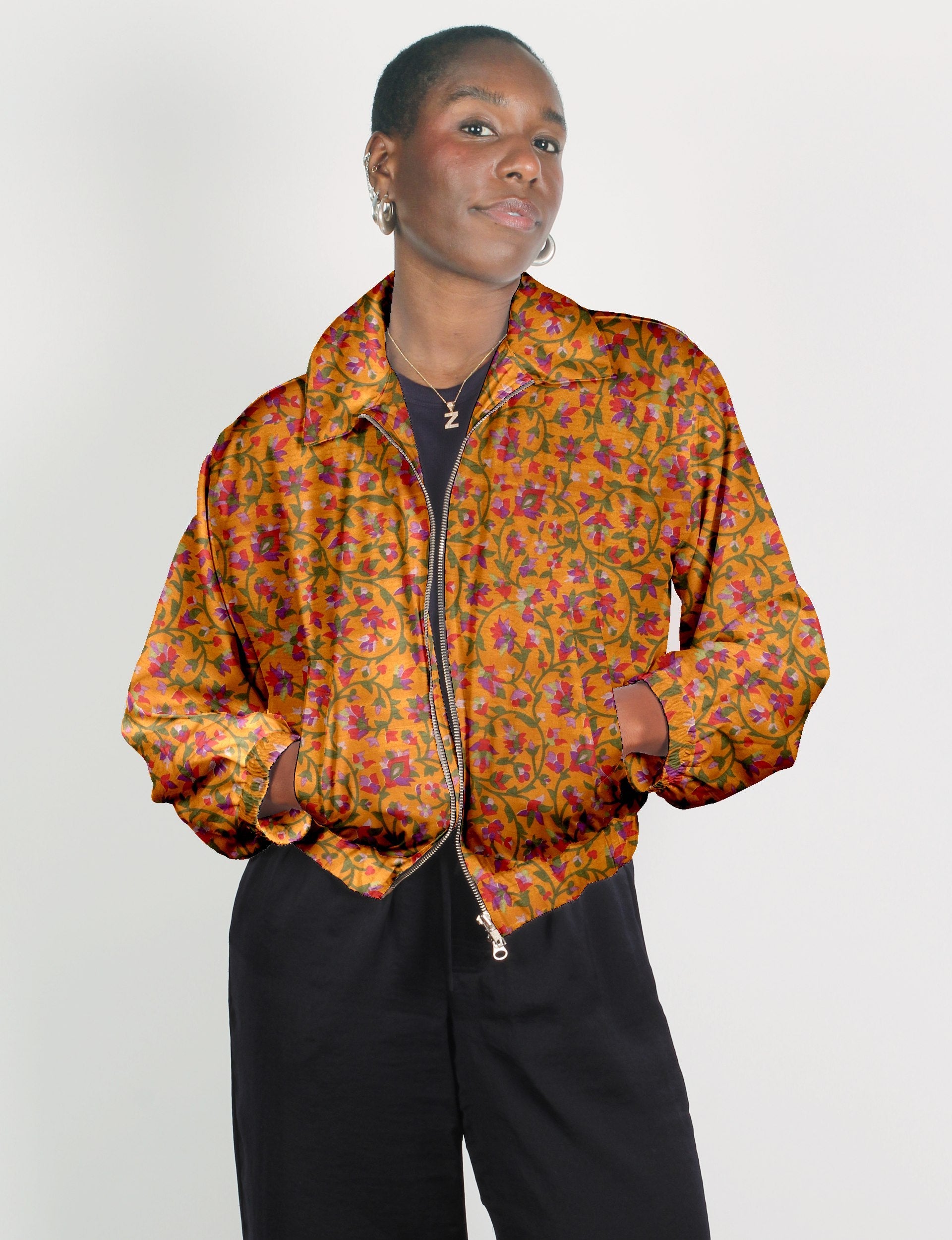 M2O 388 Men's Bomber Jacket - Lightweight Windbreaker for Outdoor Activities, Travel & Casual Wear