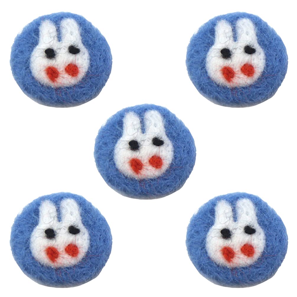 PartyKindom 5-Piece Bunny Hair Accessories Set - Cute Easter Rabbit Hair Clips, Lapel Pins & Brooches for Girls, Toddlers & Teens (Blue) - Perfect for Easter Celebrations, Birthday Parties & Spring Outfits