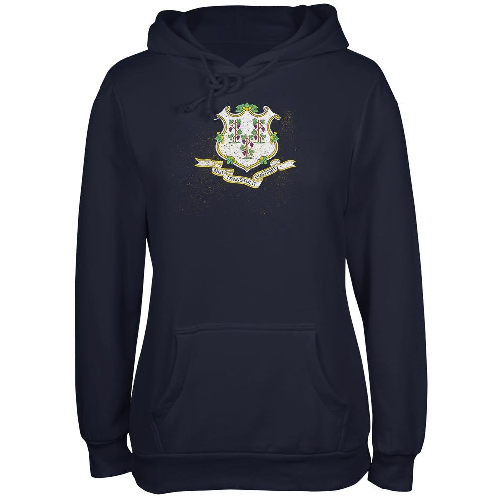 Connecticut State Flag Soft Hoodie for Women & Juniors - Cozy Pullover Sweatshirt for Casual Wear & School Spirit