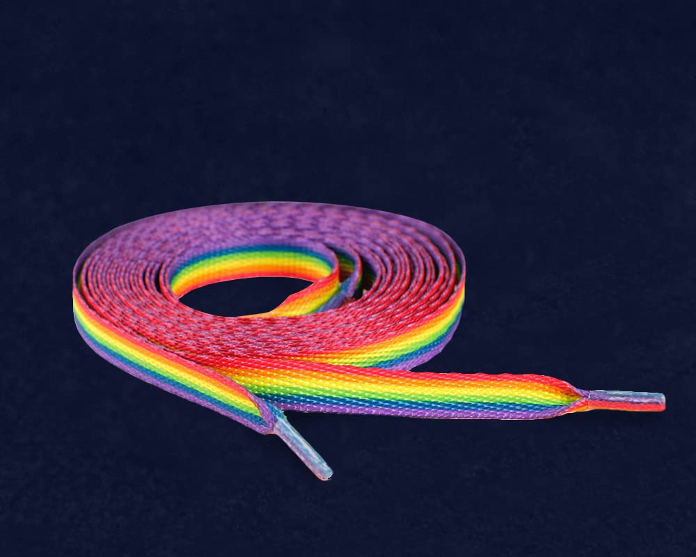 LGBTQ Pride Shoelaces - Rainbow, Pansexual, Transgender, Asexual & Lesbian Flag Shoe Laces for Fundraising & Awareness | Perfect for Pride Parades, LGBTQ Events & Everyday Ally Support