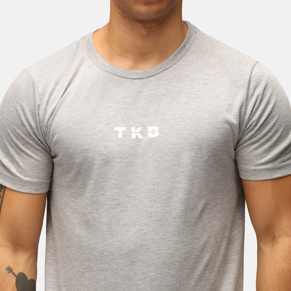 Premium TKB Men's Grey Tri-Blend T-Shirt - Soft & Comfortable Casual Tee for Everyday Wear, Gym, and Outings