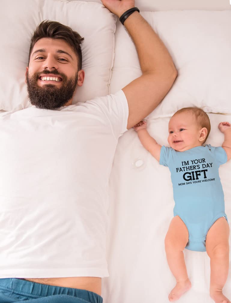 Funny 'I'm Your Father's Day Gift' Baby Bodysuit - Cute New Dad Outfit for Baby Boys & Girls | Perfect First Time Dad Gift & Infant Clothing for Special Occasions