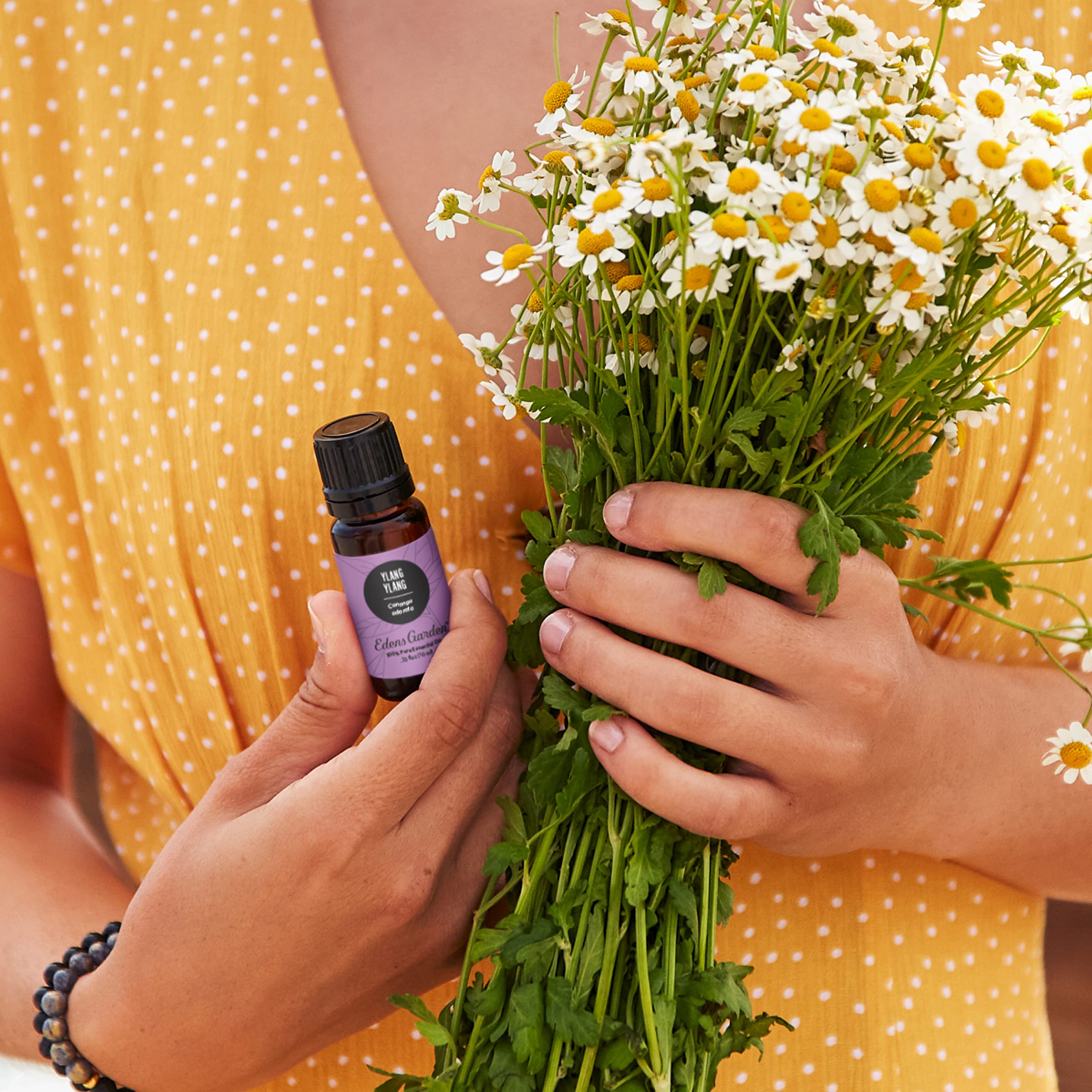 Edens Garden Ylang Ylang Essential Oil - 100% Pure Undiluted Therapeutic Grade for Aromatherapy, Diffusers, Skin Care & Relaxation | Natural Fragrance Oil for Massage, Candles & DIY Beauty (10ml/0.33 fl oz) | Perfect for Stress Relief, Spa Days & Home Scenting