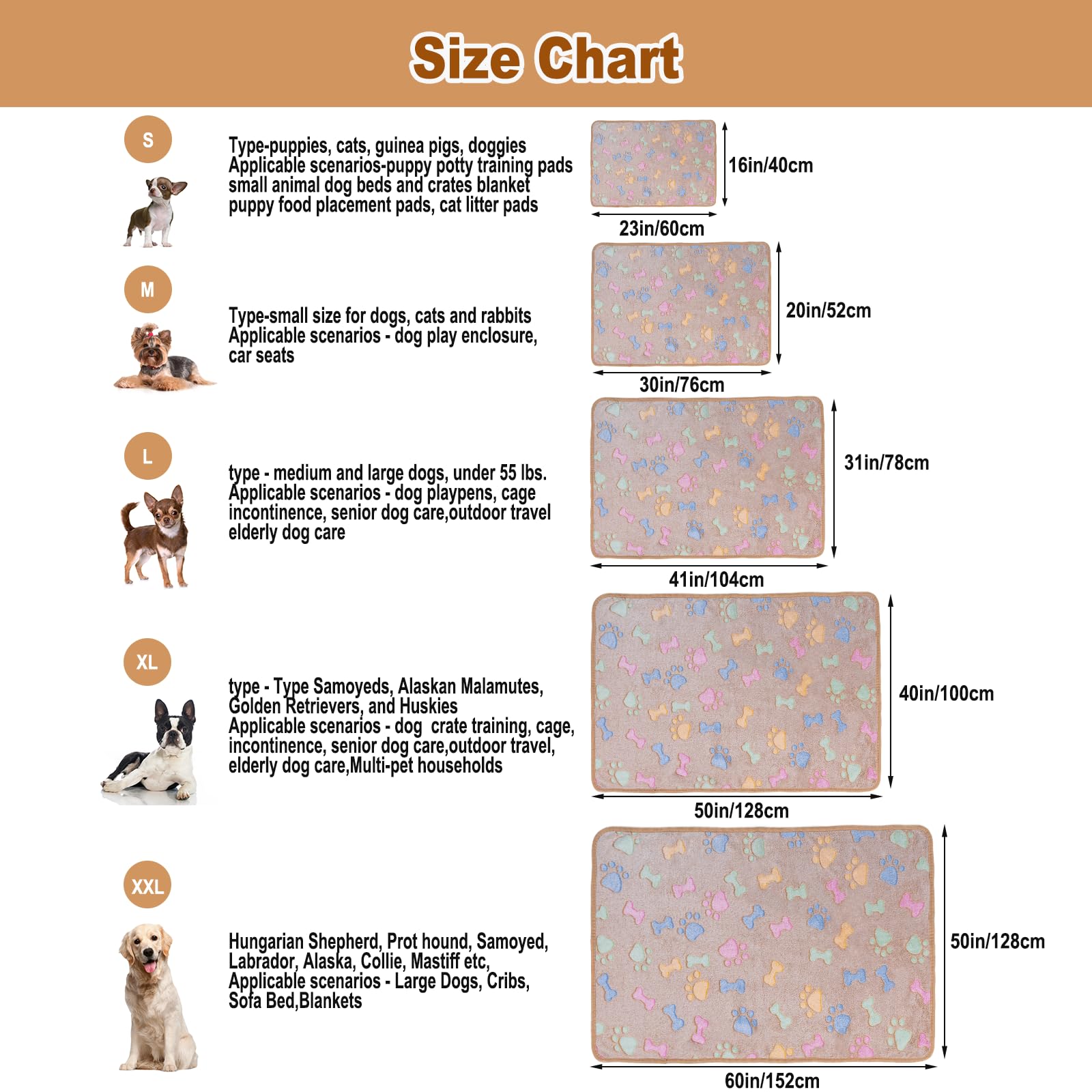 Dono 3 Pack Soft Fluffy Fleece Pet Blanket - Warm Cozy Dog & Cat Blanket with Paw Print Design for Beds, Couches & Travel - Perfect for Puppy, Kitten & Small Pets