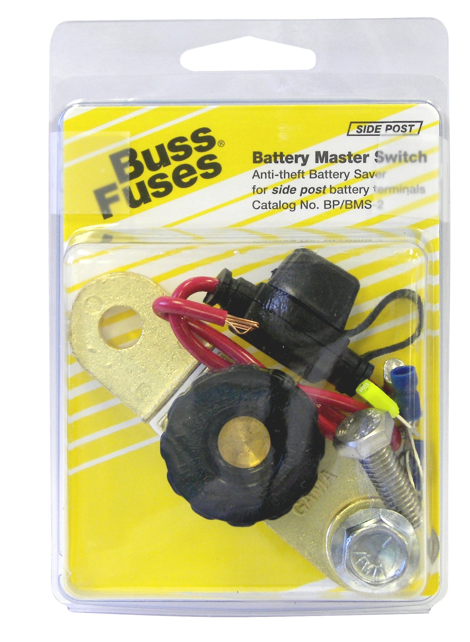 Bussmann BP/BMS-2 Side Post Battery Master Switch Kit - Anti-Theft Protection for Marine, RV, and Automotive Applications