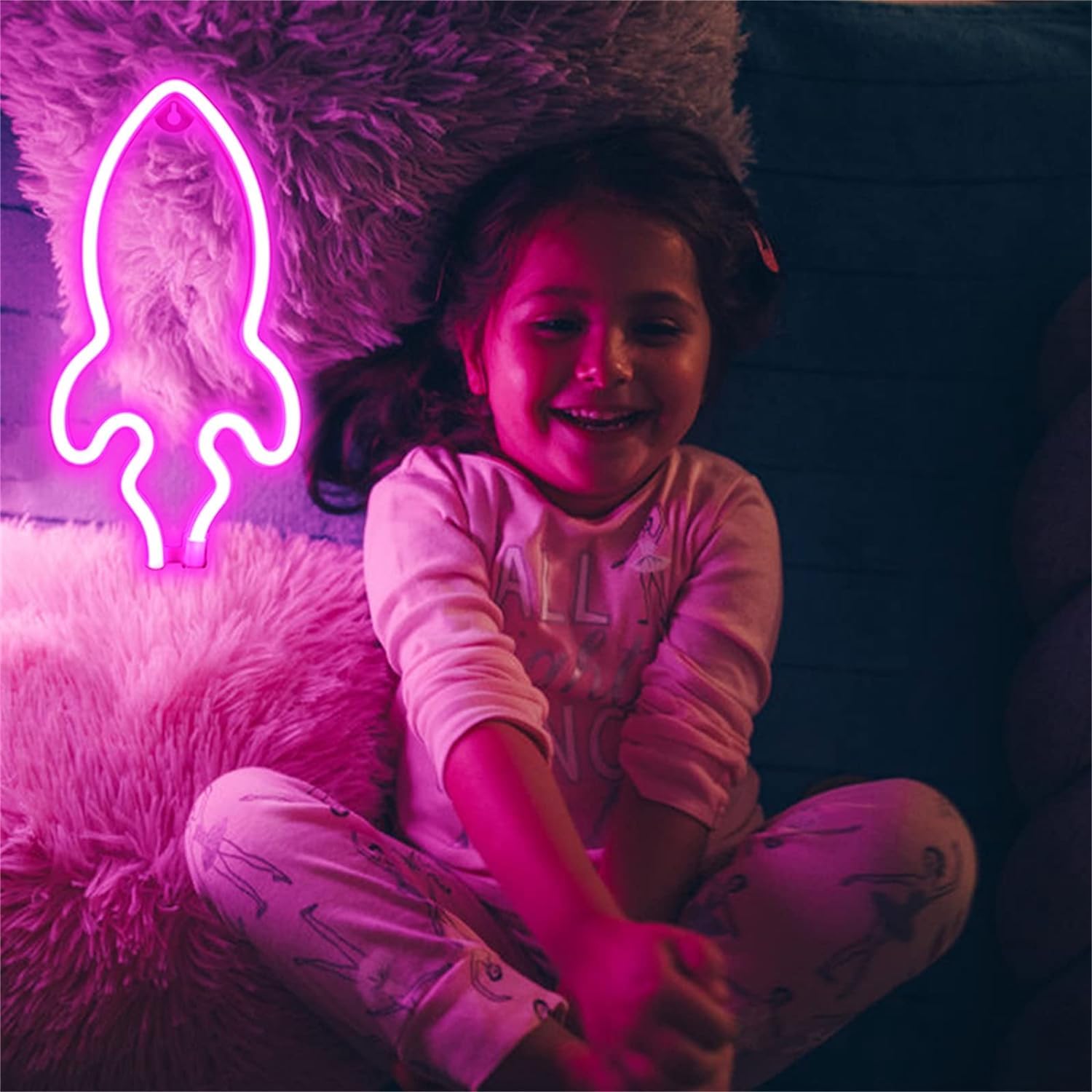 USB/Battery Powered LED Neon Table Lamp - 29X14cm Dimmable Light for Bedroom, Home, Party & Wedding Decor - Perfect Christmas Gift for Teens & Adults