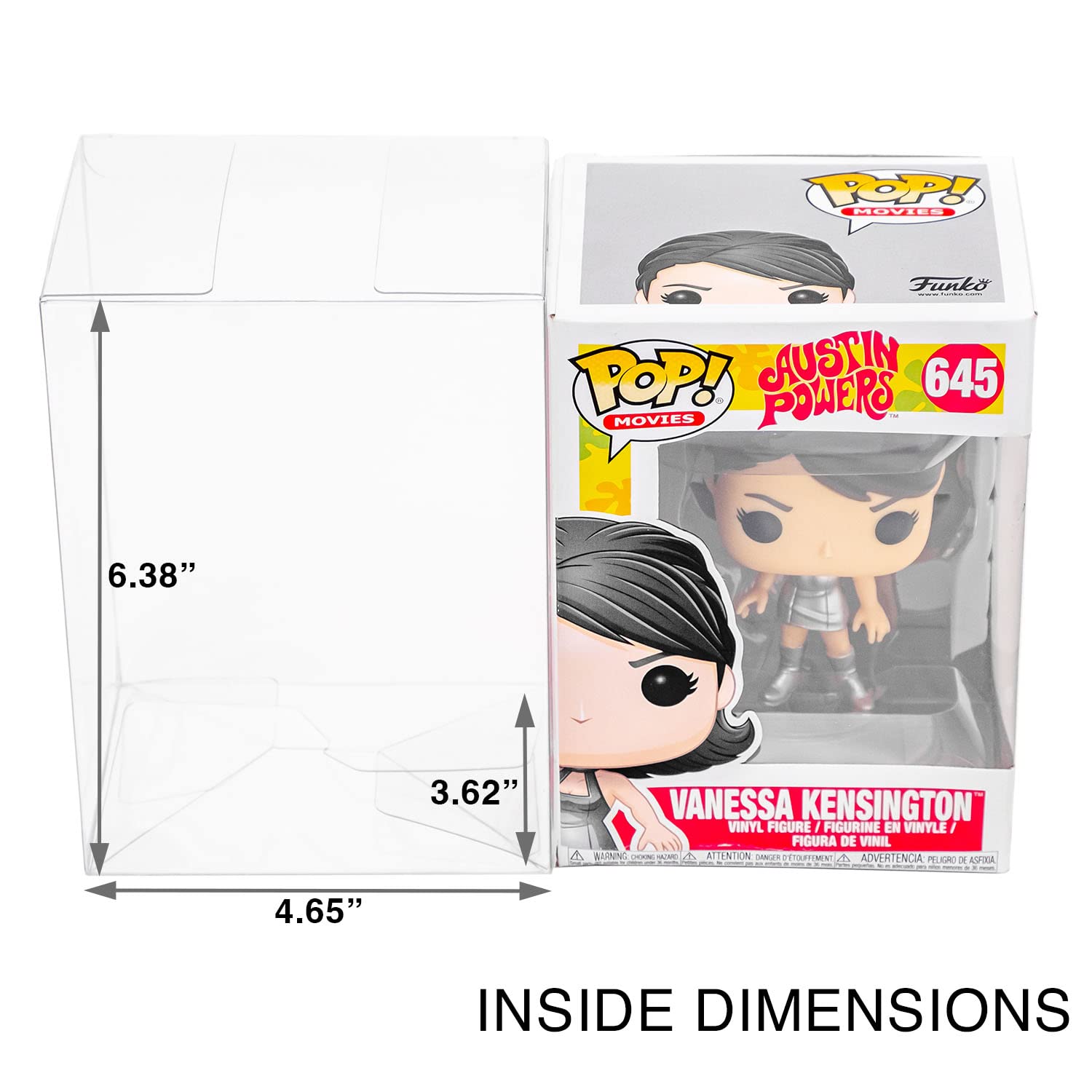 Pop Protector Case Compatible with 4 Inch Funko Pop Vinyl Figures, (20 Pack) Clear Plastic Box for Figurine Storage