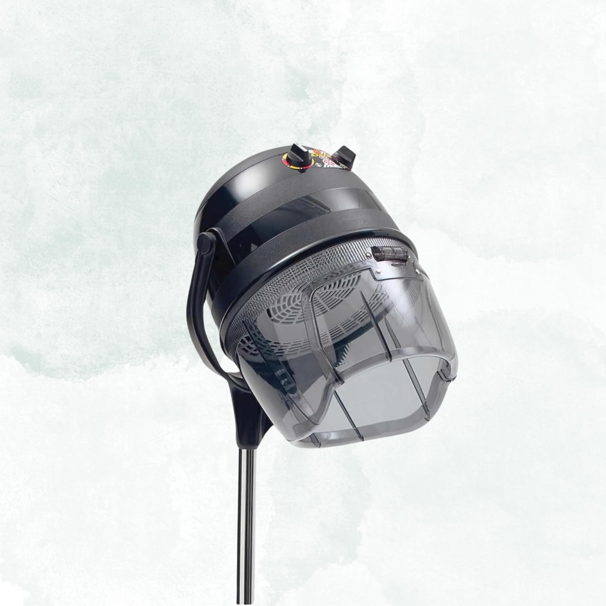 AURA LIVING Professional Adjustable Hooded Floor Hair Bonnet Dryer - Stand Hair Dryer with 5 Omni-Directional Wheels & Stable Base for Salon & Home Use - Perfect for Styling, Drying & Hair Treatments