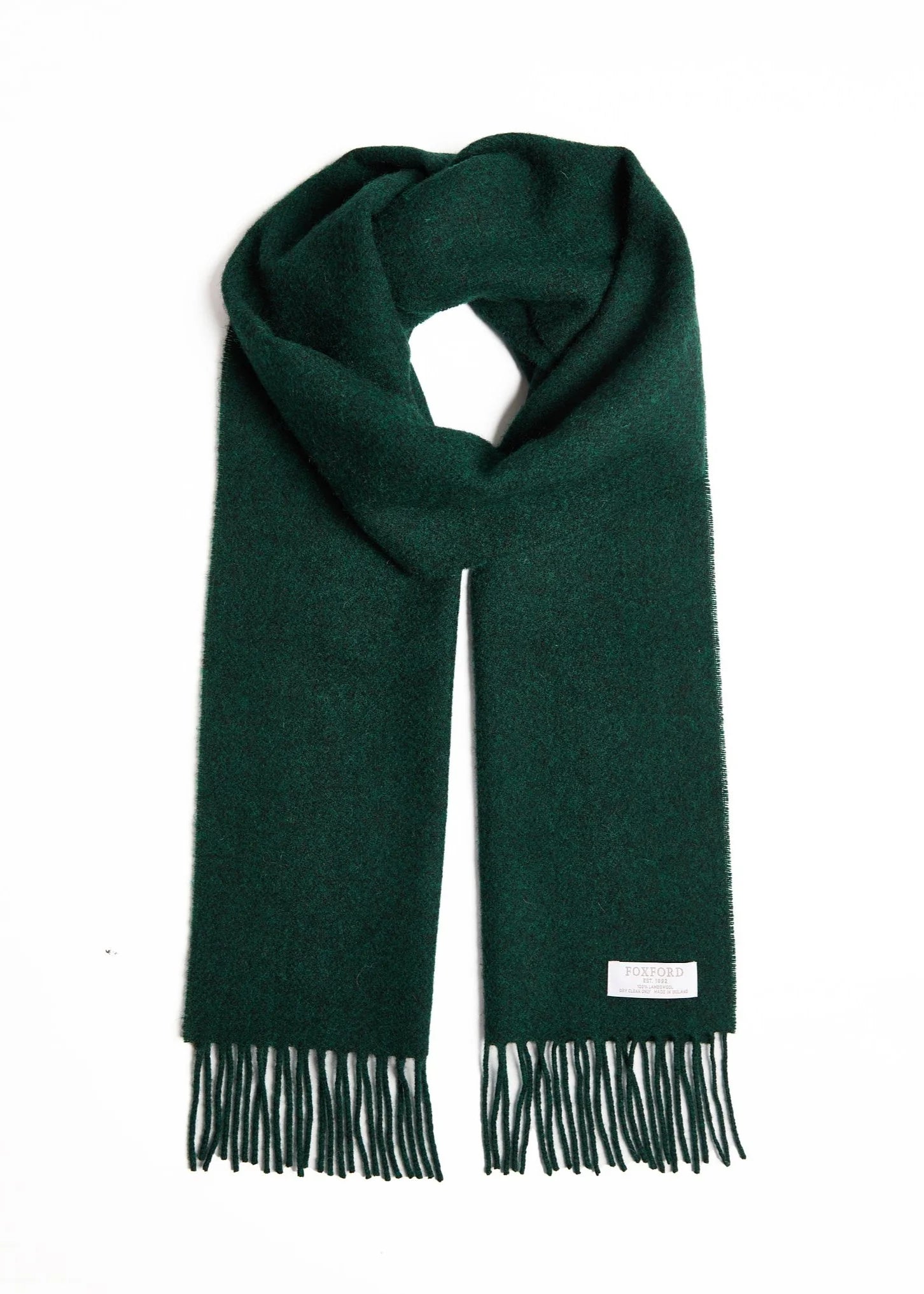Premium Foxford Lambswool Scarf - Soft Winter Wrap in Amazon Green | Warm Woolen Accessory for Women & Men | Perfect for Cold Weather, Outdoor Activities & Fashion Styling