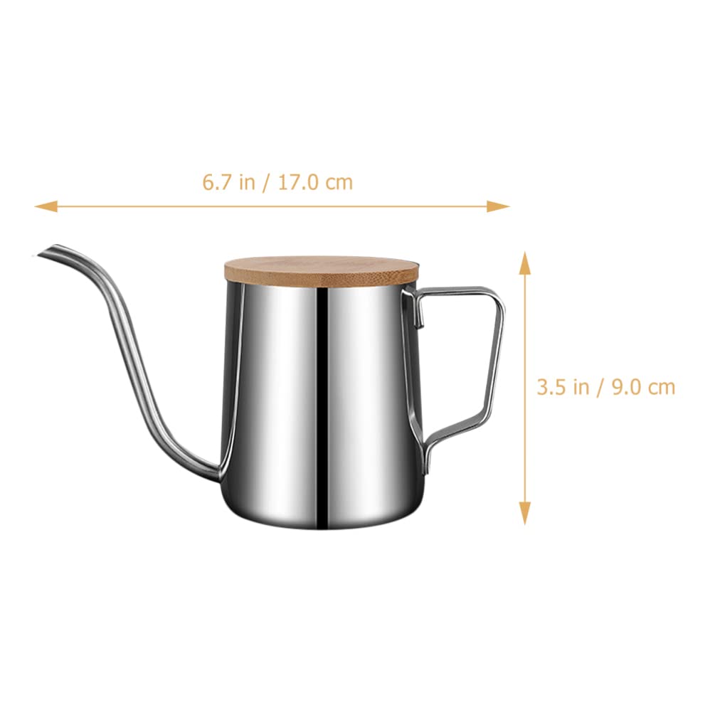 Veemoon Gooseneck Coffee Kettle - Stainless Steel Pour Over Kettle with Narrow Spout for Precise Pouring, Perfect for Espresso, Drip Coffee & Tea Brewing - Wooden Handle & Hanging Ears for Easy Storage - Ideal for Home Baristas & Coffee Enthusiasts