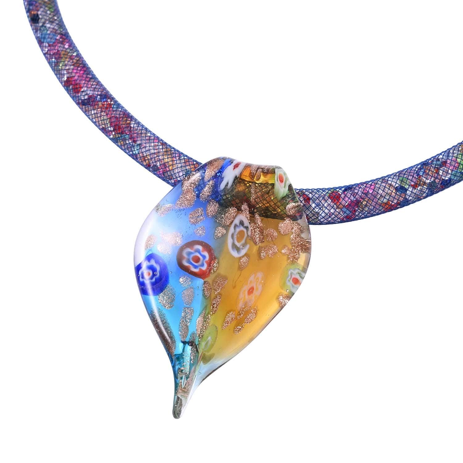 SHOP LC Glass Resin Bottle Stopper Pendant Necklace for Women - 20
