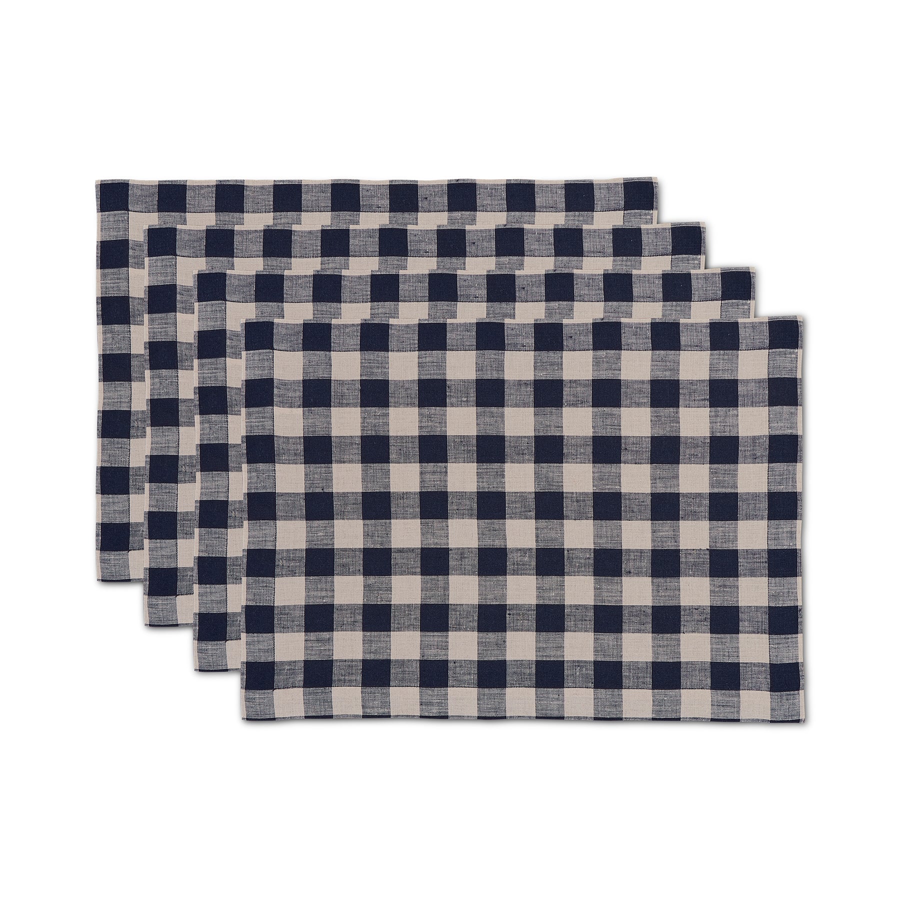 Morgan Check Placemats Set of 4 - Premium Cotton Table Mats for Dining, Kitchen & Holiday Decor - Washable & Durable Place Settings for Everyday Use & Special Occasions
