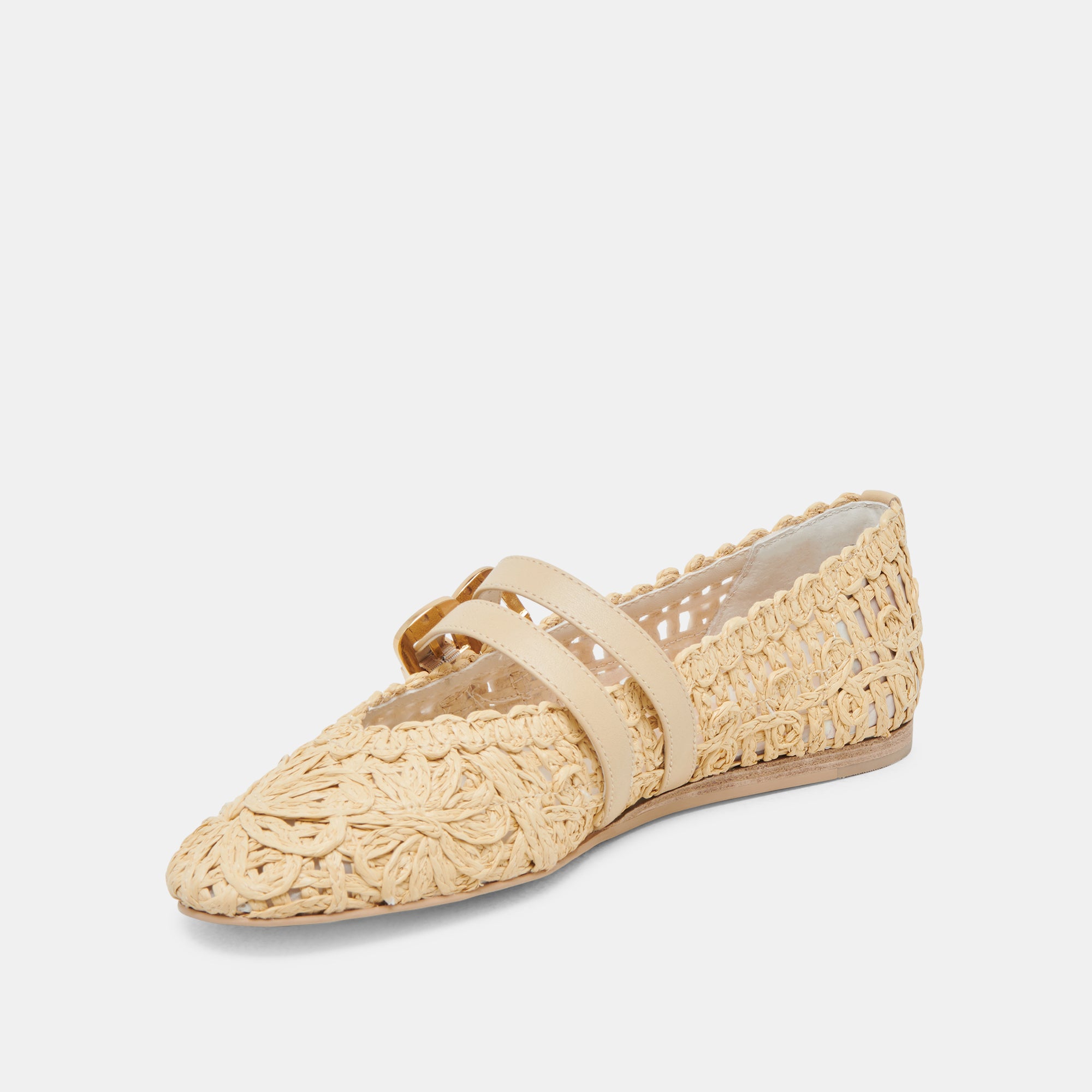 BAYLEE Women's Sunflower Ballet Flats - Lightweight Natural Macrame Comfortable Shoes for Casual Wear, Office, and Summer Outfits