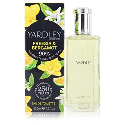 Yardley London Freesia & Bergamot Eau De Toilette Spray for Women - 4.2 oz Floral Citrus Perfume | Long-Lasting Fragrance for Daily Wear, Office & Special Occasions | Convenient Shopping