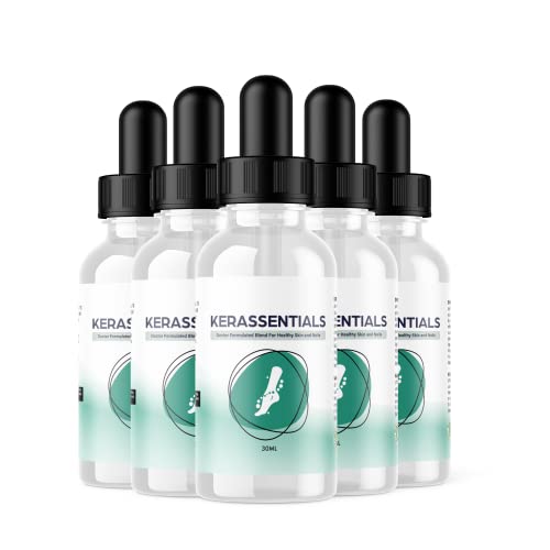 Kerassentials Toenail Fungus Treatment Oil - 5 Pack | Fast-Acting Antifungal Nail Solution for Healthy Toenails | Perfect for Athletes, Swimmers & Diabetics
