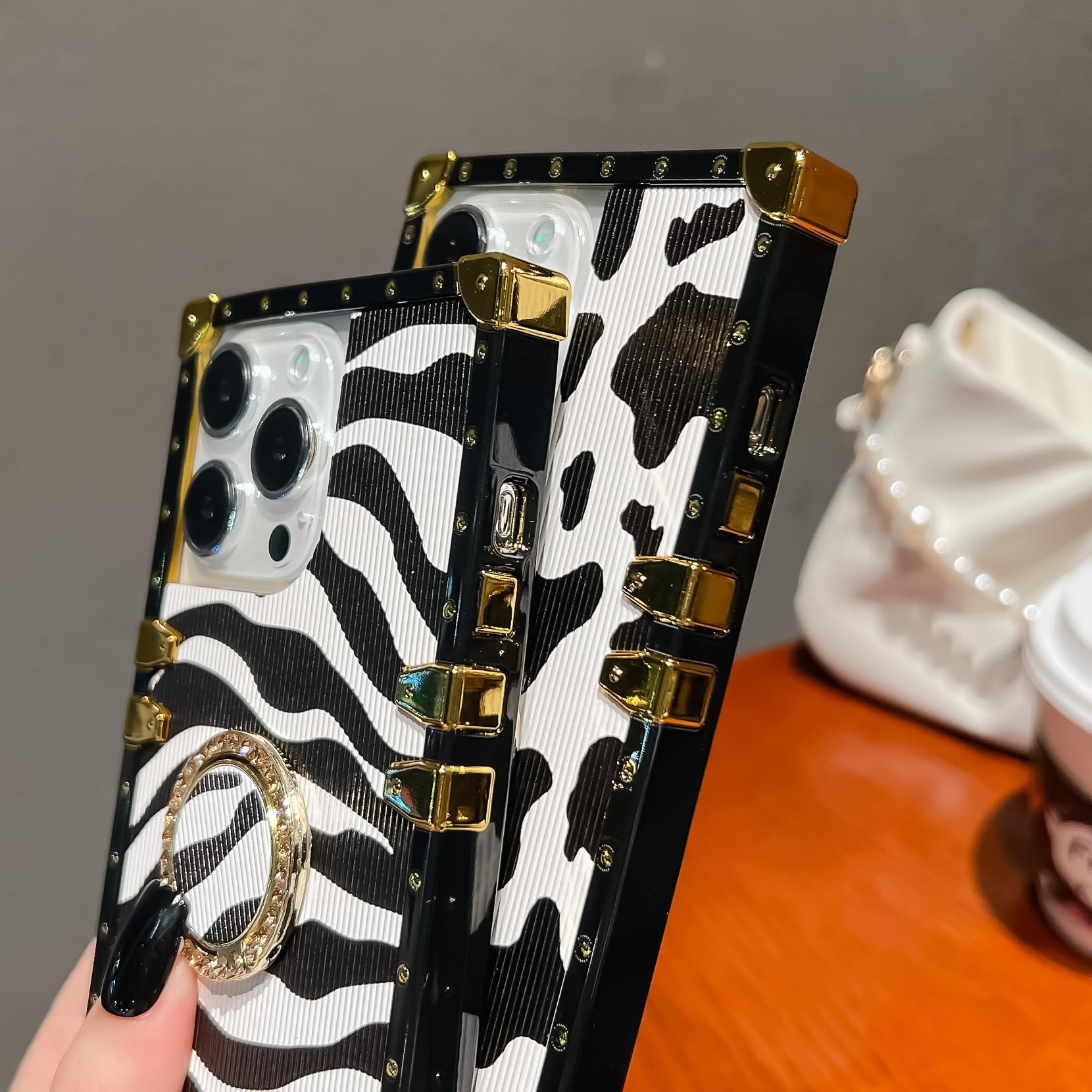 Fashion Cute Leopard Pattern Soft TPU Case with Ring Holder & Kickstand for Samsung Galaxy A13 5G - Shockproof Protective Phone Cover for Women & Girls (Gold) | Perfect for Daily Use, Travel & Work