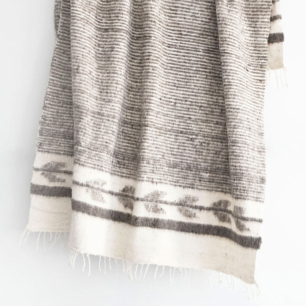 Hand Loomed Grey Throw Blanket - Soft & Cozy for Bed, Couch & Home Decor - Perfect for Living Room, Bedroom & Gift Giving