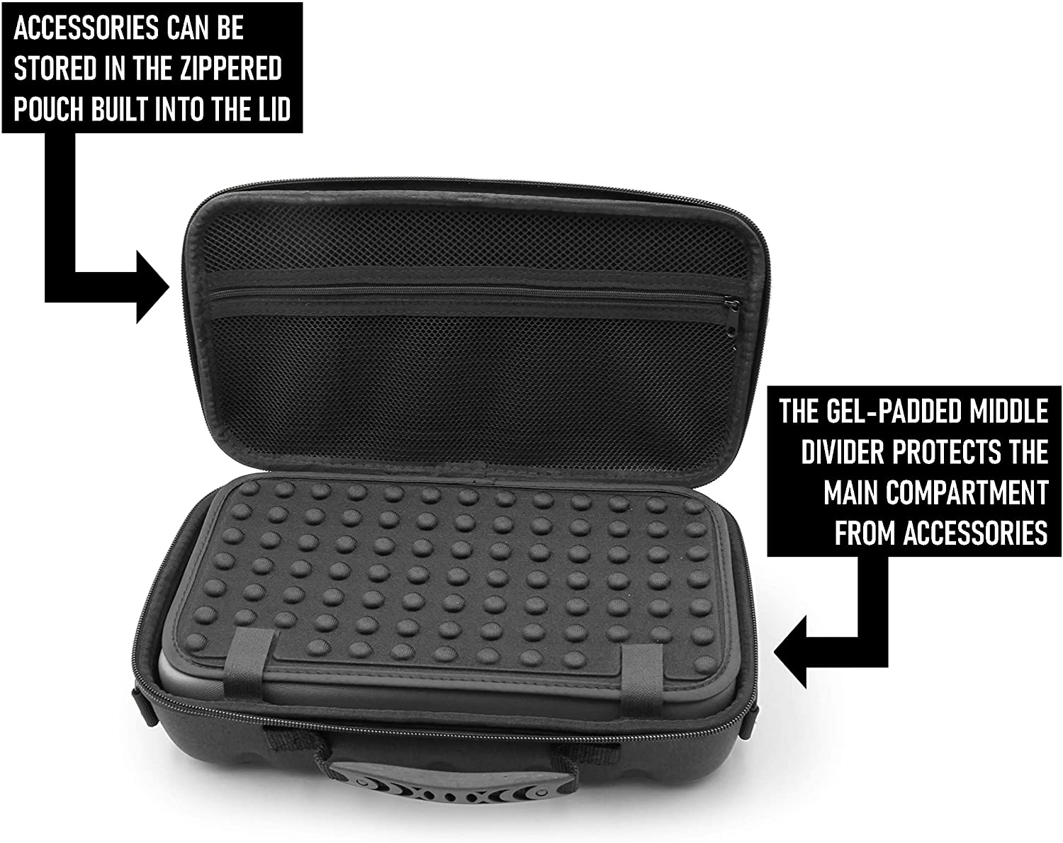 CASEMATIX Wireless Microphone Case - Durable Storage for Sennheiser, Shure & More Handheld Mics - Includes Shoulder Strap - Perfect for Live Performances, Studio Recording & Travel Protection