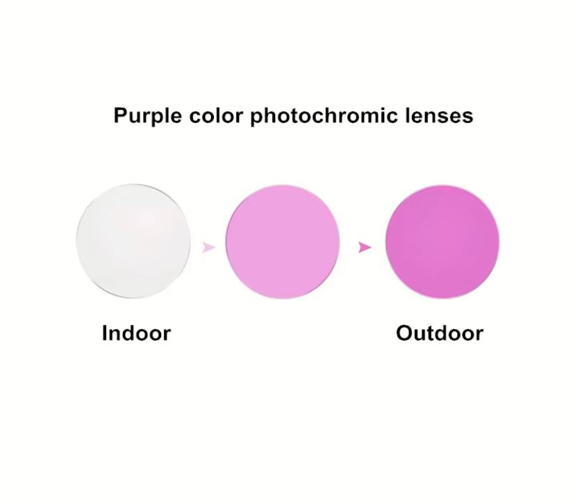 Aimee Single Vision MR Series Photochromic Lenses - Light Adaptive Glasses for Indoor & Outdoor Use - Perfect for Driving, Reading & Daily Activities