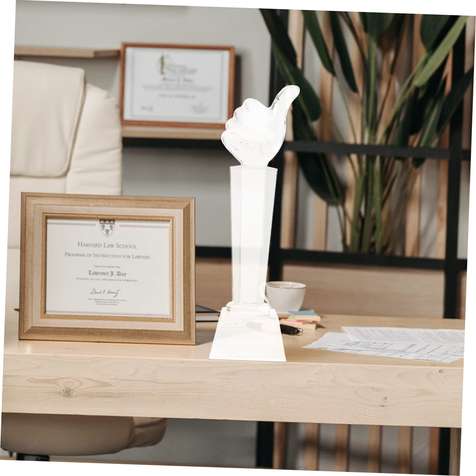 SWAYVES Thumbs Up Trophy - Premium Award Sculpture for Sports, Office & Achievements - Perfect for Recognition Ceremonies & Motivational Gifts
