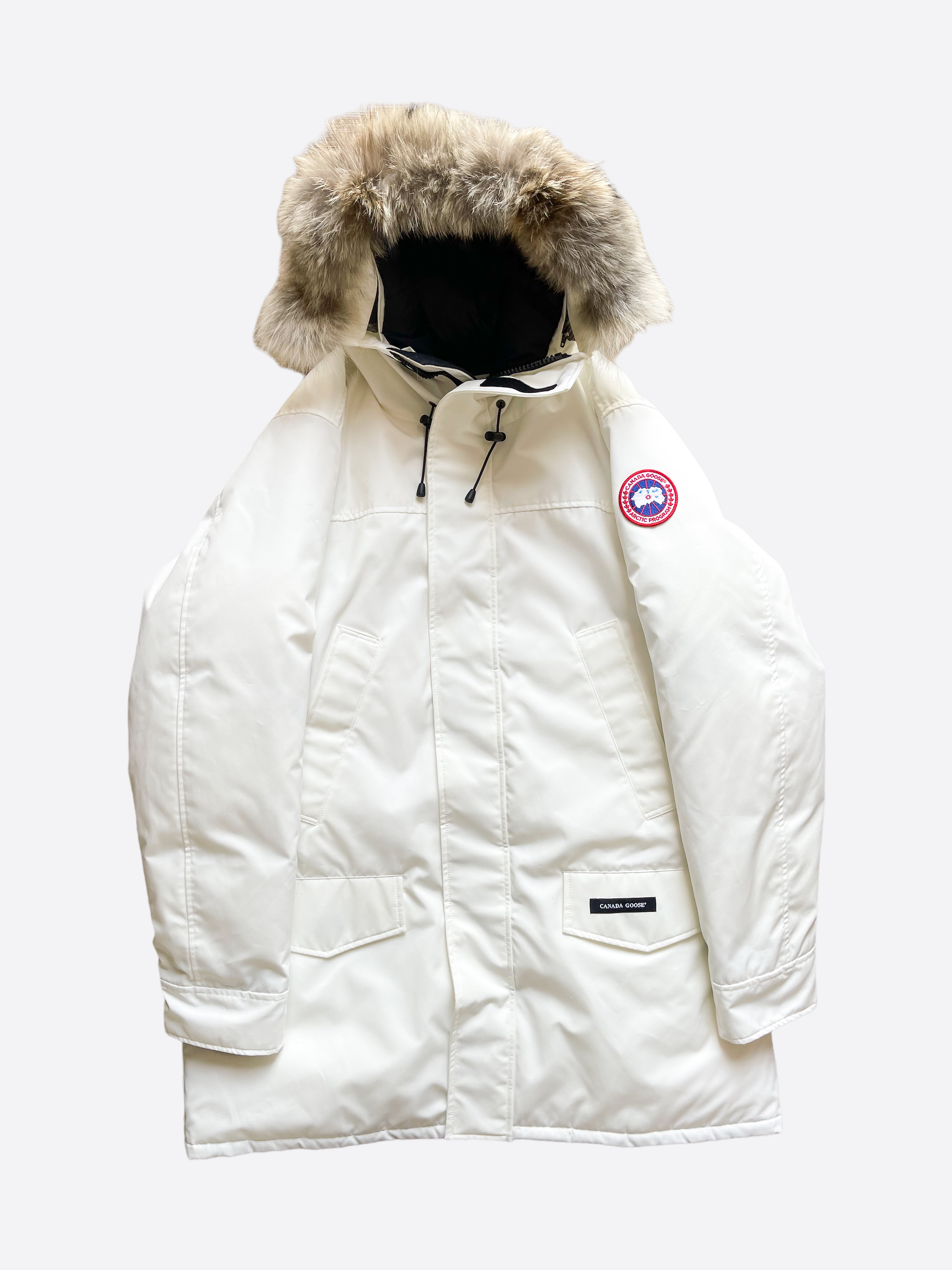 Canada Goose White Langford Men's Winter Jacket - Waterproof Down Parka for Extreme Cold Weather - Perfect for Skiing, Hiking & Outdoor Adventures