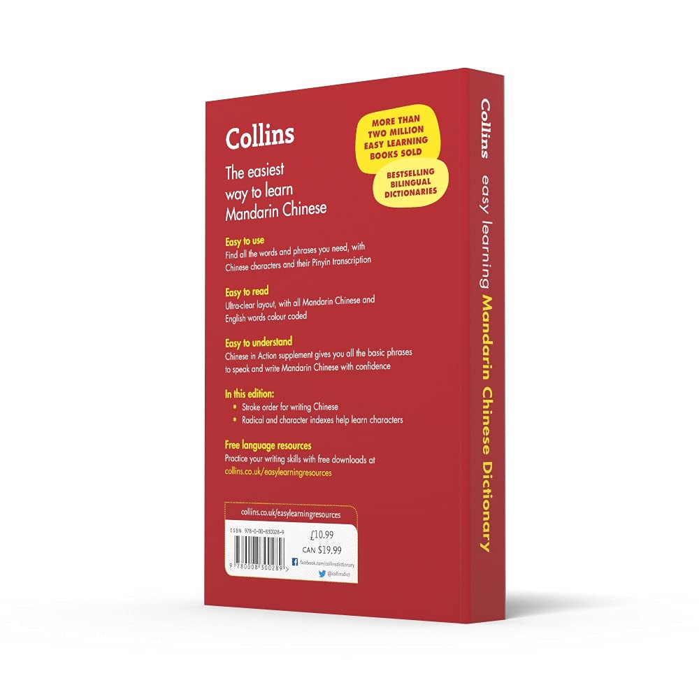 Easy Learning Mandarin Chinese Dictionary - Perfect for Travel & Study