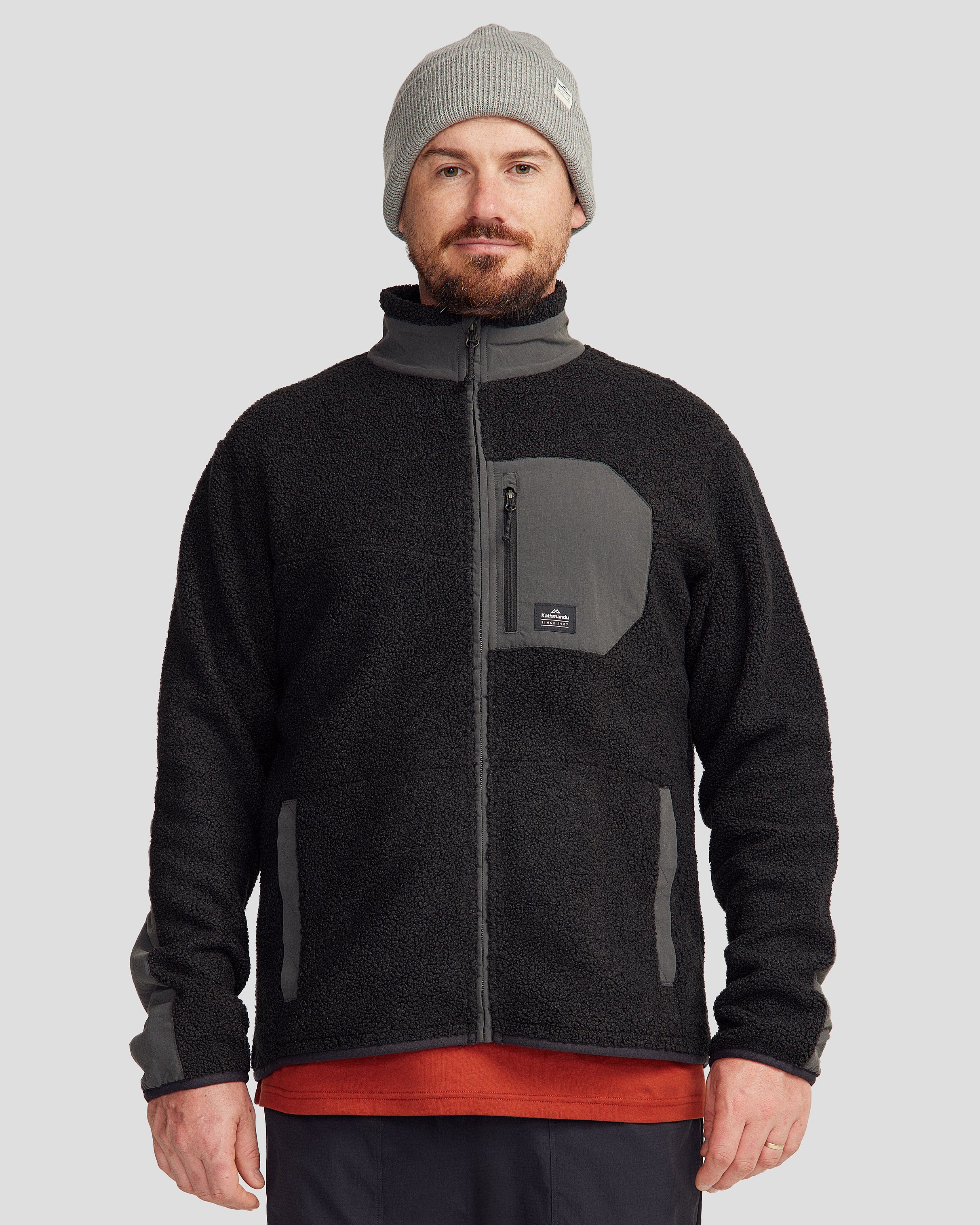 Men's Co Z High Pile Jacket v3 - Black Stingray | Warm Winter Coat for Outdoor Activities & Casual Wear
