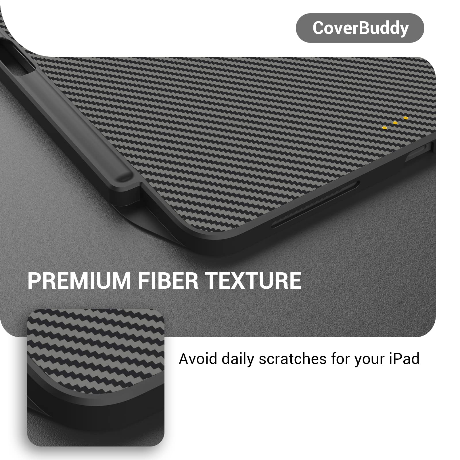 SwitchEasy CoverBuddy Textured iPad Pro 11 Case - Compatible with Magic Keyboard & Smart Keyboard Folio (1st-4th Gen iPad Pro 11