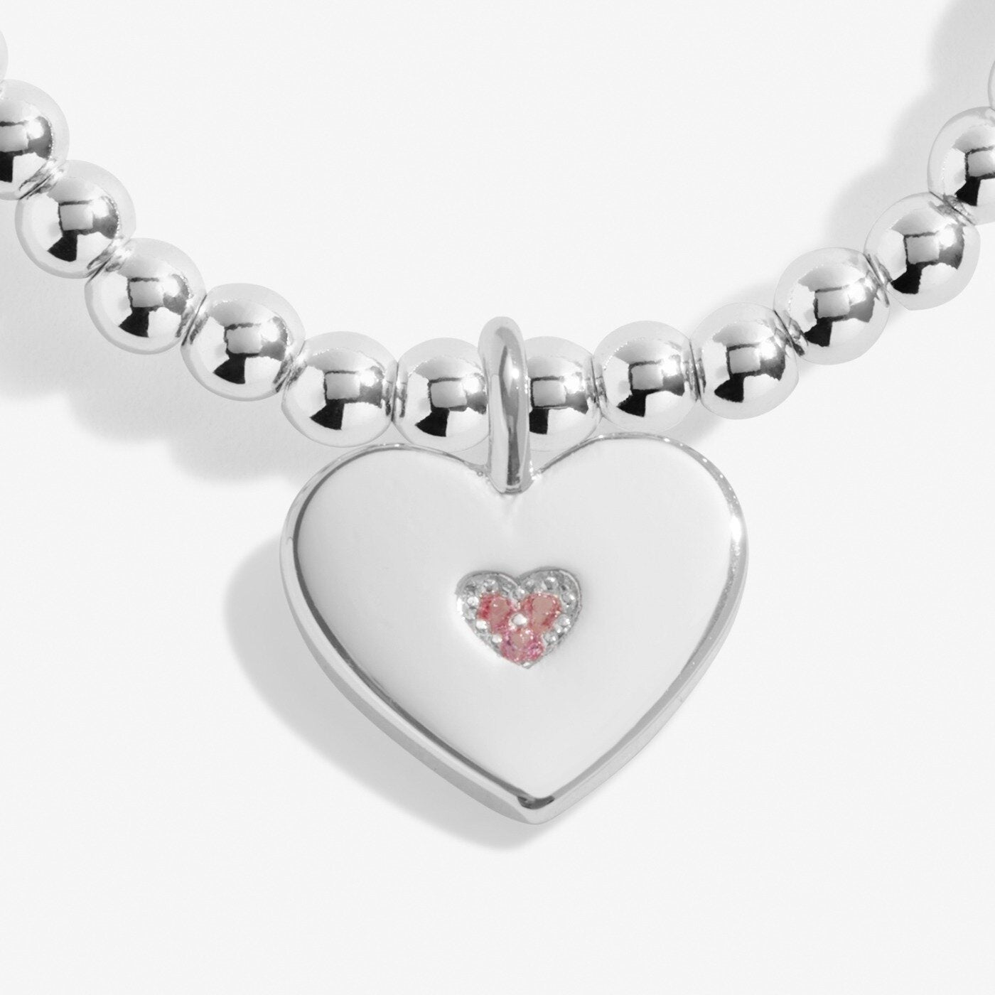 Joma Jewellery Sterling Silver Mother's Day Bracelet - Heart Charm Gift for Mom & Daughter - Perfect for Birthdays, Anniversaries & Special Occasions