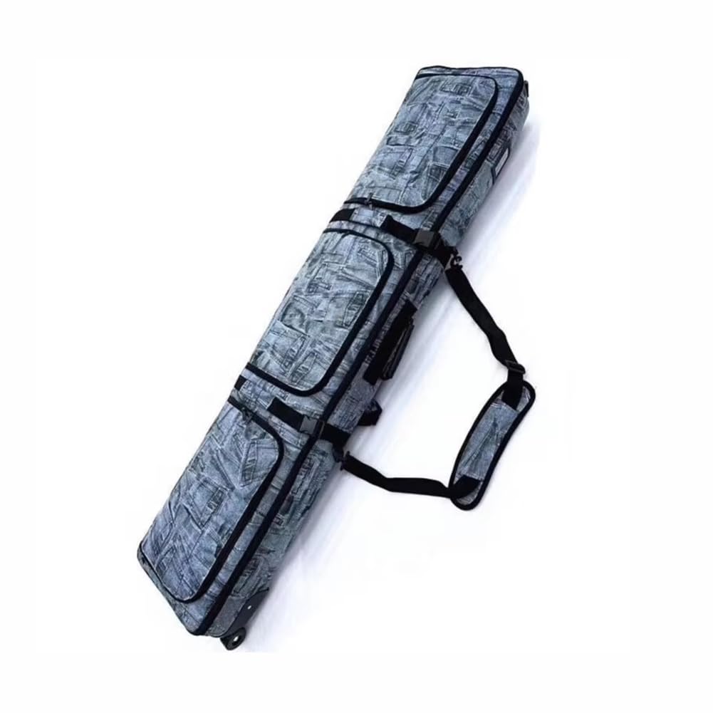 Padded Snowboard Travel Bag with Wheels - Lightweight Rolling Ski & Snowboard Carrier for Airplane Travel - Durable Snowboarding Equipment Bag for Flying, Ski Trips & Winter Sports Gear Storage