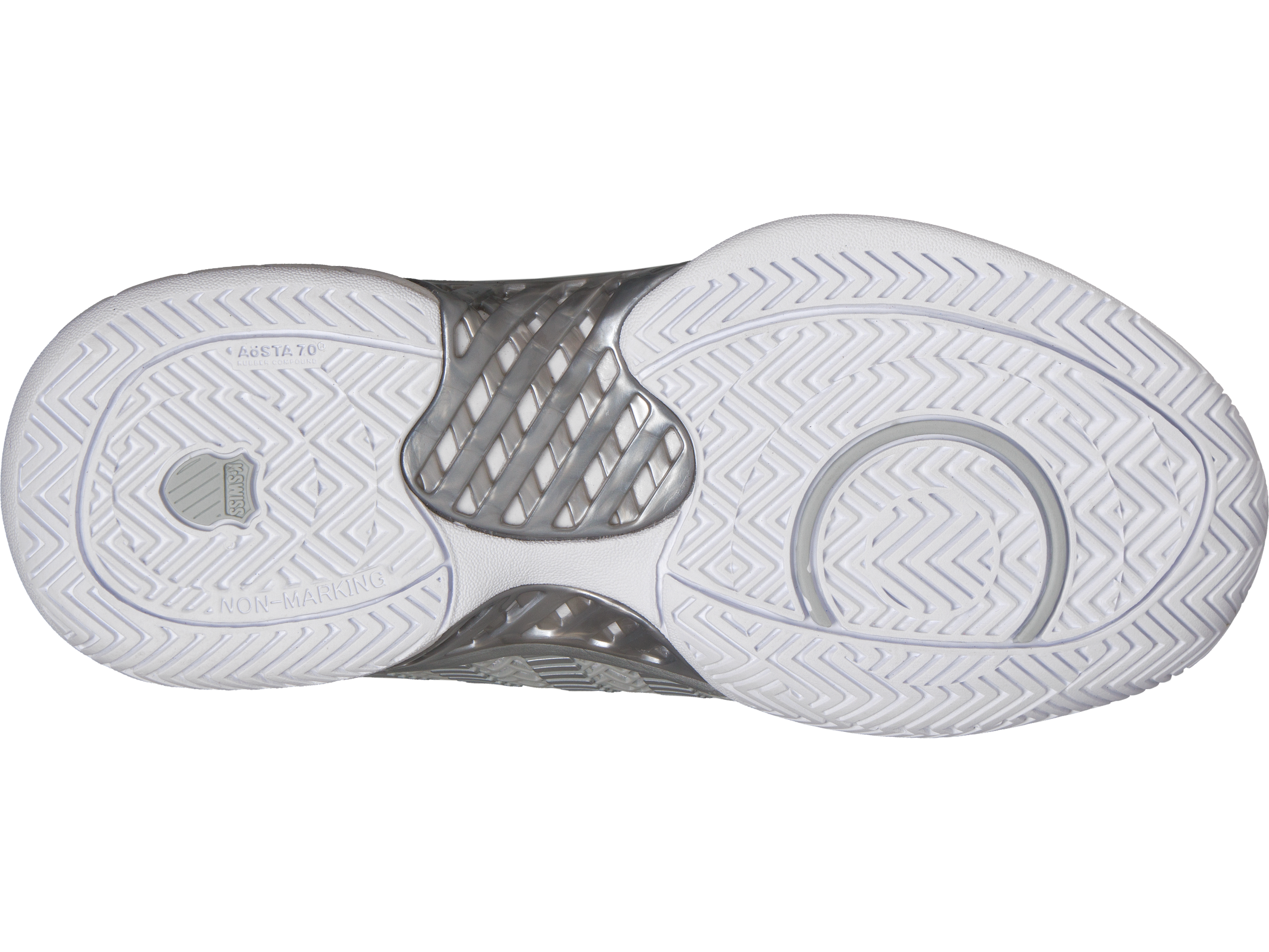 Hypercourt Express Tennis Shoes - White/Silver | Lightweight & Durable Court Sneakers for Men & Women | Perfect for Tennis, Pickleball & Casual Wear