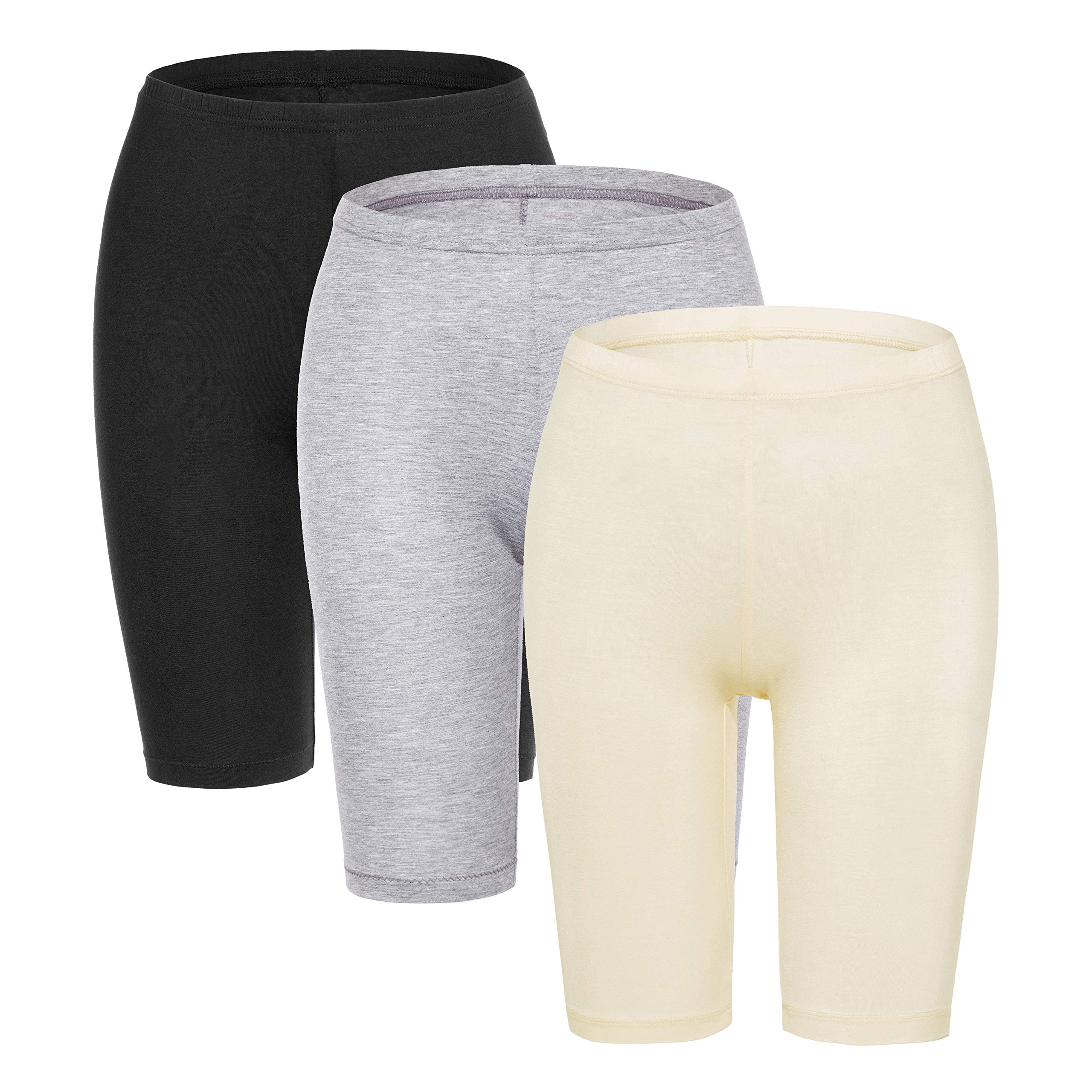 Women's Anti-Chafing Slip Shorts - Mid Thigh Leggings Under Shorts for Dresses - Plus Size Comfort Wear for Workout, Yoga & Everyday Use
