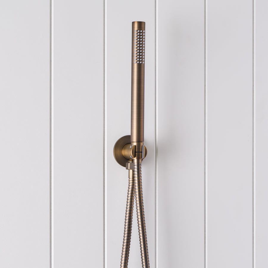 Antique Brass Shower Hose with Sprayer - High Pressure Flexible Bathroom Shower Head Replacement for Relaxing Spa Experience