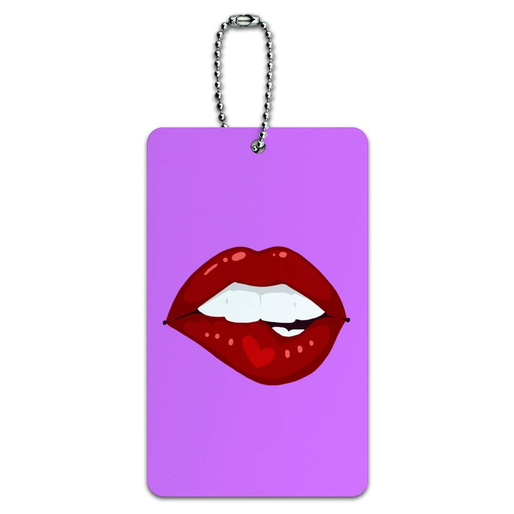 Seductive Luscious Bite Lipstick-Shaped Luggage Tag - Stylish Carry-On ID Tag for Suitcases & Travel Bags | Perfect for Airports, Vacations & Business Trips