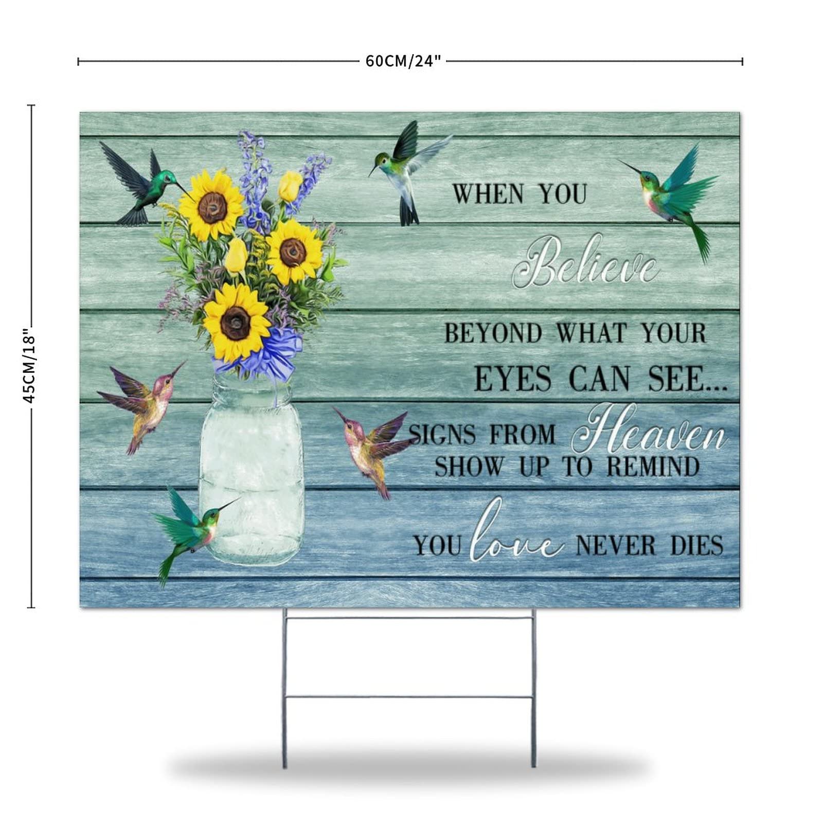 Butterfly Sunflower Yard Sign - Weather-Resistant Outdoor Decor for Garden & Holidays