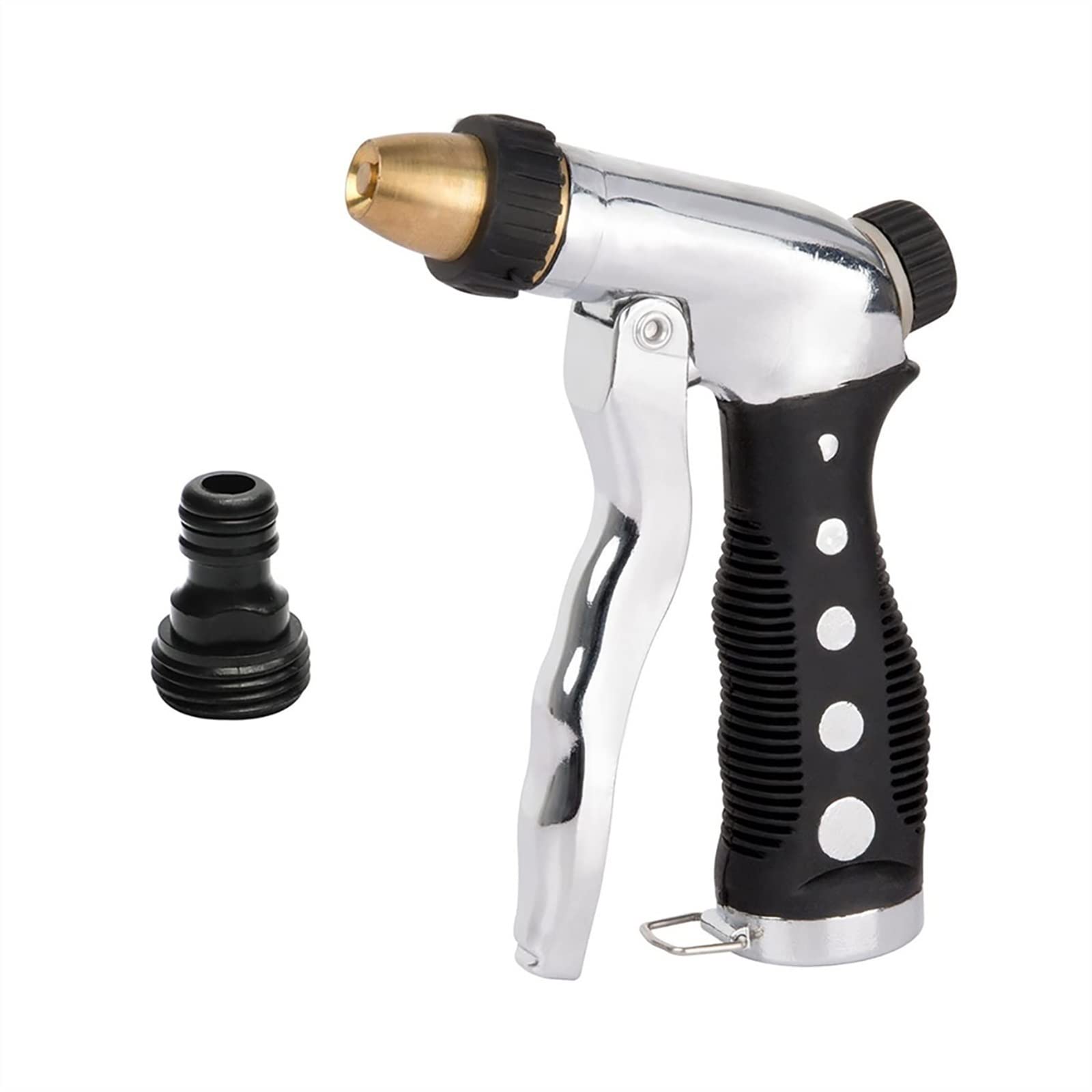 Adjustable Zinc Alloy Garden Hose Nozzle - 5-10M Spray for Lawn & Car Wash